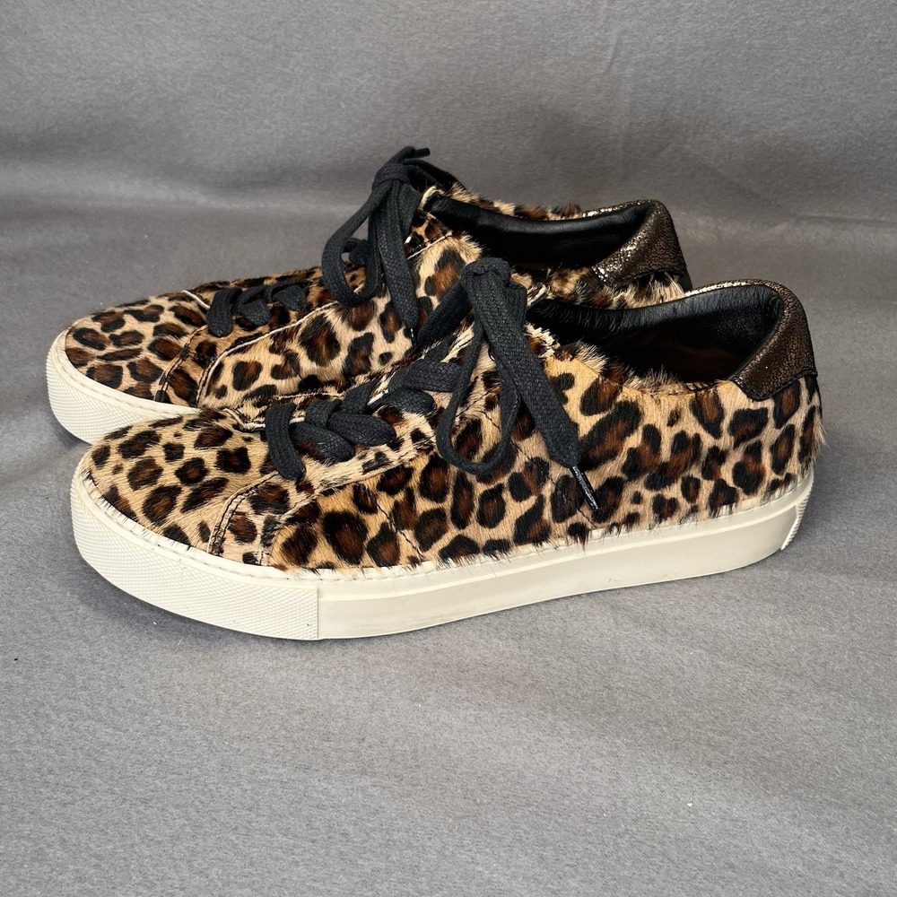Greats The Brooklyn Calf Leopard Print Royale Sneaker Womens Sz 7